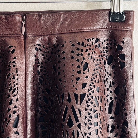 Parker "Filomenia" Perforated Leather Skirt - Picture 13 of 15